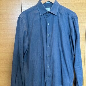 Mens Cultura button down tailored fit shirt, size large
